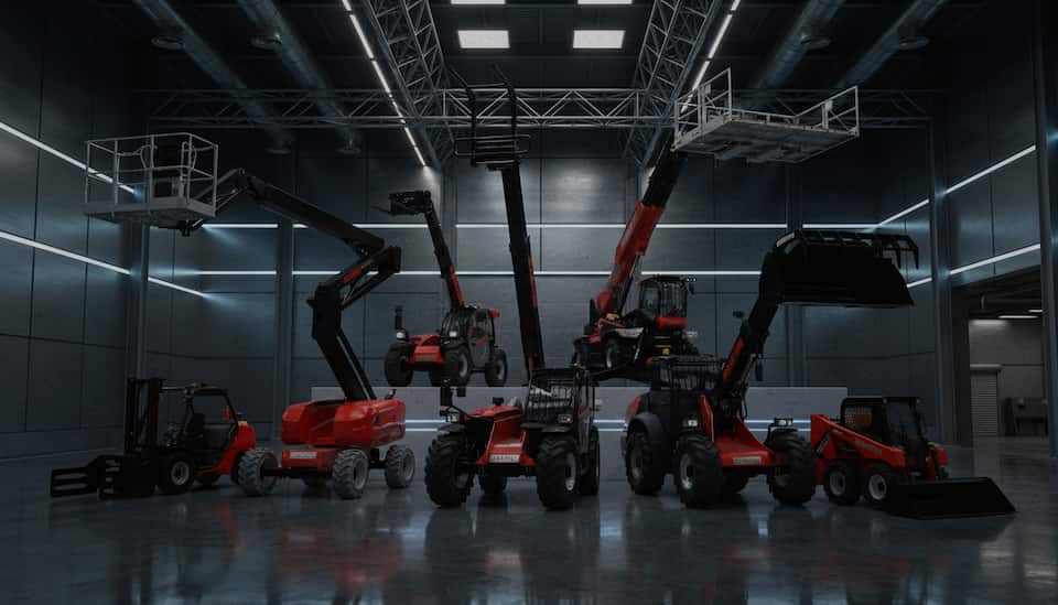 Телескопічний навантажувач Manitou на будівельному майданчику — офіційний дилер Вольтех в Україні